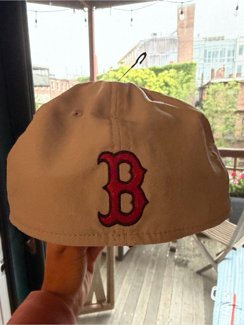 Nike Grey Boston Flexfit Hat with Red Swoosh - Picture 3 of 5